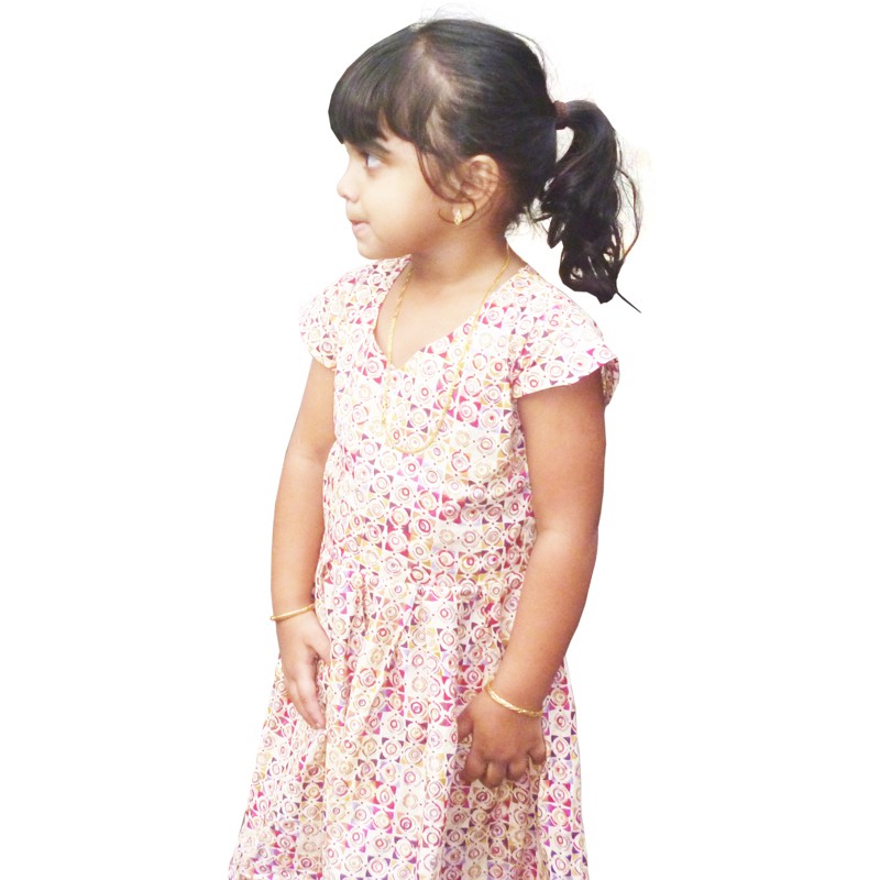 Baby Girls Simple Printed Frock