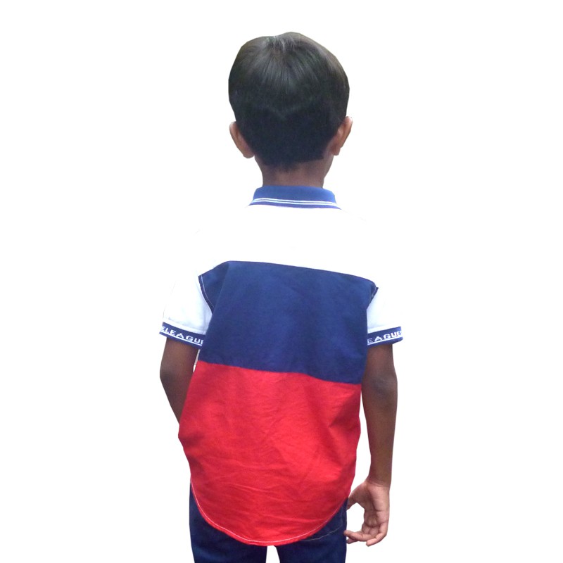 Boys Regular Fit Color Block Casual Shirt